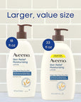 Aveeno Skin Relief Moisturizing Lotion for Very Dry, Itchy, Dry Skin, Body Moisturizer, Soothing Triple Oat & Shea Butter, Fragrance-Free, Non-Greasy, 33 fl oz