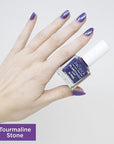 Pacifica Natural Nail Polish – Plant Magic Blue Glitter Nail Polish - Plant Based, Non-Toxic & Clinically Tested - Lasting Colors, Chip-Resistant, Clean Beauty, Dermatologist Approved Tourmaline Stone