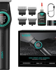 VGR Hair Clippers for Men Professional, T-Blade Trimmer Cordless Clippers and Trimmers Set, Electric Foil Shaver for Men with Double Foil, Rechargeable 3 Piece Men's Hair Cutting Kit, LED Display