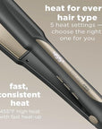 INFINITIPRO BY CONAIR Tourmaline Ceramic Flat Iron, 1 1/4-inch Digital Hair Straightener