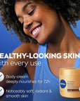 NIVEA Cocoa Butter Body Cream with Deep Nourishing Serum, Cocoa Butter Cream for Dry Skin, 16 Ounce Jar