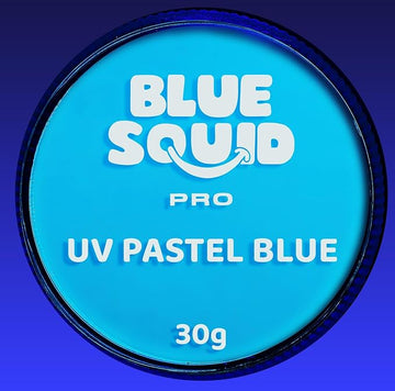 Blue Squid Face Paint Water Based Single Cake Professional Face & Body Paint - Water Activated, Kids Adults Face Painting for Costume, Halloween Makeup, Cosplay - UV Pastel Blue Face Paint 30g