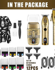 RESUXI Professional Hair Clippers for Men T-Blade Trimmer Electric Shavers Razor Set,Cordless Beard Trimmer for Men Barber Clippers for Hair Cutting Grooming Kit