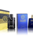 Men Cologne Set (3.4oz/100ml x 2PCS) Eau De Perfume Natural Spray Notes of Woody, Spicy, Citrus & Aromatic Long Lasting Fragrance for Daily Use (VictoryDB-Heroes)