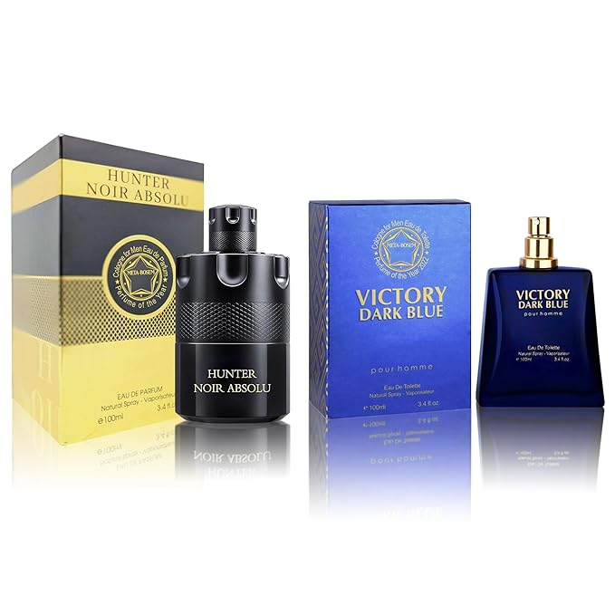 Men Cologne Set (3.4oz/100ml x 2PCS) Eau De Perfume Natural Spray Notes of Woody, Spicy, Citrus & Aromatic Long Lasting Fragrance for Daily Use (VictoryDB-Heroes)