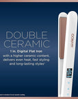 Conair Double Ceramic Flat Iron, 1-inch Digital Flat Iron