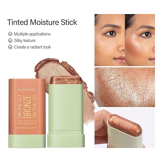 MEICOLY Cream Contour Stick, Shimmery Finish, Rich Glow,