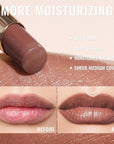 Oulac Moisturizing Shine Brown Red Lipstick for Women - 2 in 1 Glossy Brown Tinted Lip Balm, Hydrating Winter Lipstick for Dry Lips,Shine Juicy Finish Vegan 2.2g/0.07oz (03)