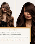Brown Hair Dye Shampoo for Gray Hair, Instant Hair Color Shampoo, Dark Brown Hair Dye, Colors Hair in Minutes, Champu Para Canas, Easy to Use, 16.90 Fl Oz