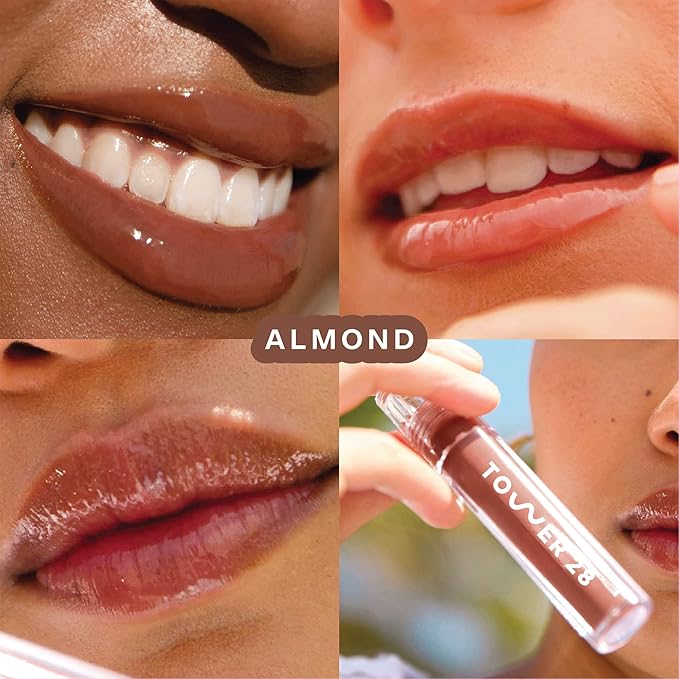 Tower 28 ShineOn Milky Lip Jelly, ALMOND, Non-Sticky
