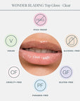 Wonderskin Top Gloss Clear Shine and Wonder Blading Lip Scrub Set