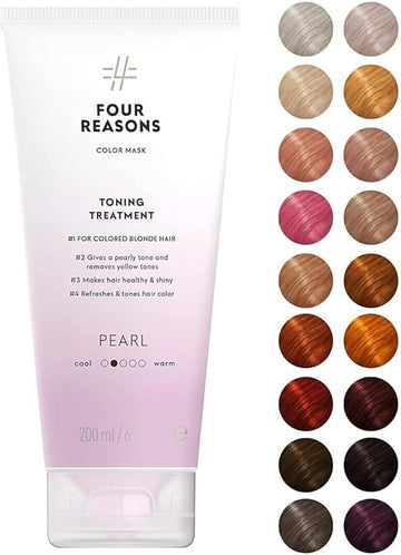 Color Mask Pearl Blonde Toning Treatment - 27-Color, Color-Deposit Conditioner for Color-Treated Hair - Vegan, Cruelty-Free, 6.76 fl oz