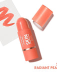 CoverGirl Trublend Skin Enhancer Blush Balm Stick, 210 Radiant Peach, Vegan Formula, Easy to Use, Glides on Effortlessly, Non-Greasy, Doesn't Crease, 0.21oz