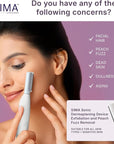 SPA SCIENCES - SIMA Patented Dermaplane Razor for Women Face – Painless 2-in-1 Facial Exfoliation & Peach Fuzz Hair Removal – Anti-Aging – 3 Speeds – Rechargeable – 19 Weeks Treatment