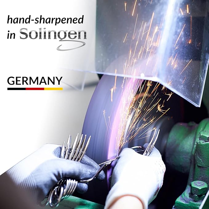 Manicure Set Women and Men – 12-Piece Professional Grooming Kit with Premium Tools, Artificial Leather Case, and exclusive Glass Nail File for Hand & Foot Care, German Quality