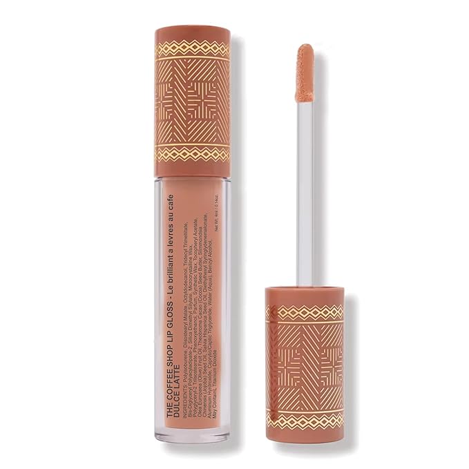 Juvia's Place Coffee Shop Lip Gloss - Dulce Latte - Hydrating Butter Lip Gloss for Women, Long-Lasting Shine, Moisturizing Glass-like Finish, Plumping Non-sticky Lip Gloss, Suitable for every vibe