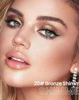 evpct Bronze Shimmer Cream Eye Shadow Brightener Sticks Set for Eyes, Bronze Shimmery Matte Pencil Eye shadow Applicator Stick Pen Palette Makeup Waterproof sombras en crema para ojos 20#