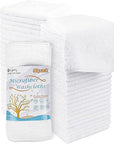 Orighty Washcloths Bulk Towels Set 50 Pack, Highly Absorbent and Soft Feel Microfiber Face Cloths, Multi-Purpose Wash Cloths & Hand Towels for Bathroom, Hotel, Spa, and Gym, 12x12 Inch
