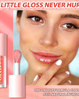2Pack Non-sticky Lip Oil, Moisturizing Glossy/Shiny Lip Gloss Oil PlumpingTint, Hydrating Lip Gloss Lip Balm, Long Lasting Nourishing Fruit Flavoure Lip Oils(Strawberry + Coconut)