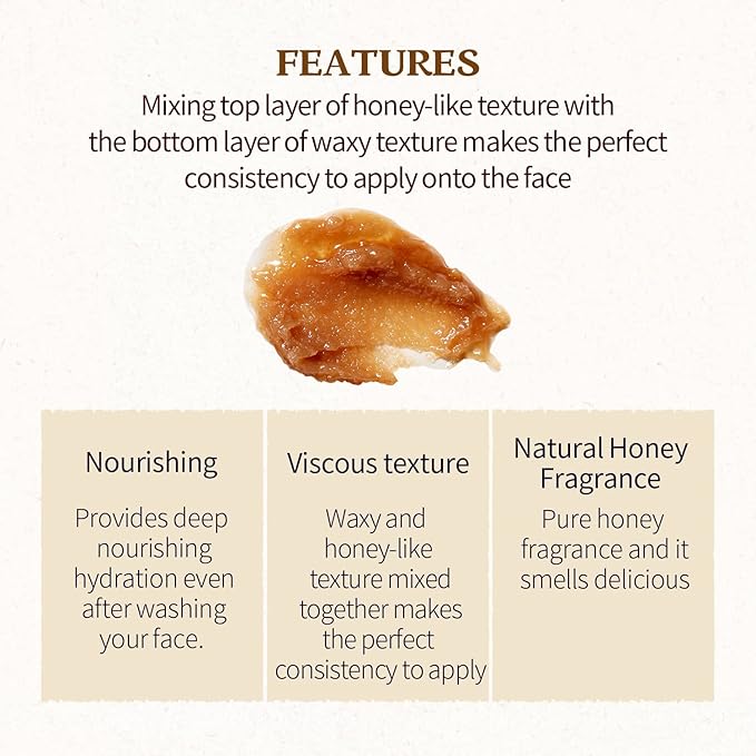 SKINFOOD Mask Honey Sugar 120g - Facial Pore Cleanser, Nourishing & Firming Skin Exfoliator - Wash Off Face Masks w/Melting Sugar for Healthy and Smooth Skin- Shower-Proof Texture (4.23 oz)