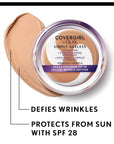 COVERGIRL Simply Ageless Instant Wrinkle Defying Foundation, SPF 28, Hyaluronic Complex & Vitamin C - 245 Warm Beige, Pack of 1