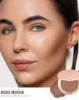 Oulac Matte Bronzer Powder Face Makeup with Mirror Cruelty-Free BS03
