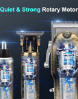 Suttik Hair Clippers for Men Nose and Beard Trimmer Set of 3, Professional Cordless Barber Clippers for Hair Cutting Grooming Kit, Rechargeable, LCD Display