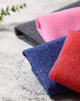 Extra Rough, Exfoliating Washcloth [Made in Japan] Exfoliating Towel Special Texture Makes Fluffy Foam Lather, Back Scrubber, Dead Skin Cell Remover [Loofah for Women and Men] (2pcs Set(Red, Gray))