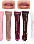 Petansy 5 Colors Hydrating Lip Gloss, Shiny Jelly Lip Plumping Lip Balms, Long Lasting Nourishing Non-sticky Fresh Clear Smooth Lip Care