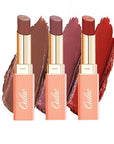 Oulac Color Rich Satin Lipstick Set For Women Red Burgundy Lipsticks High Impact Lipcolor Tinted Lip Balm, Nourishing, Satin Finish, Moisturizing Creamy Formula, Vegan Gluten Free 07+08+15(SET 4)