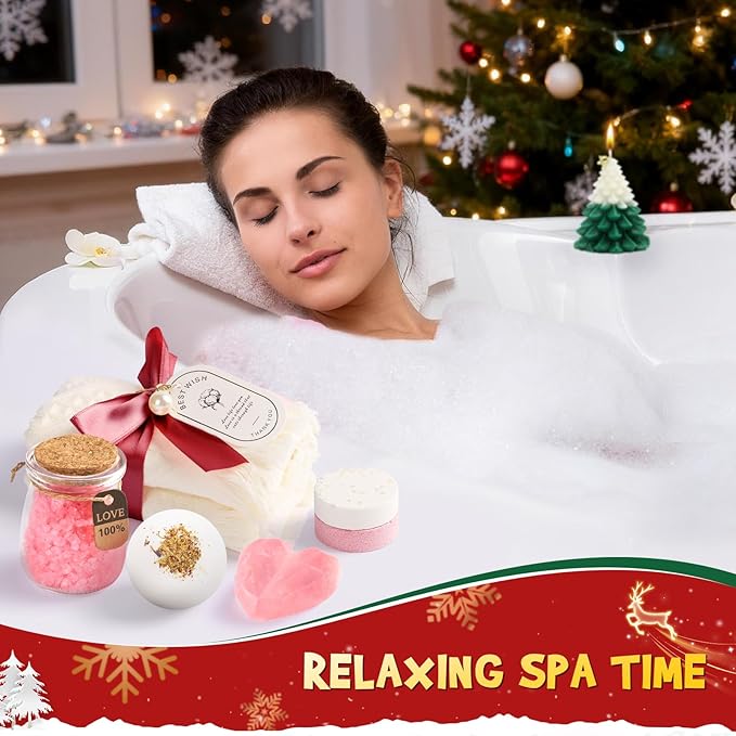 Advent Calendar 2025 Women-12 Days of Christmas Advent Calendars for Adult Women and Teen Girls, Luxury Spa Self Care Christmas Gifts Basket Countdown Calendar for Mom Wife Girlfriend Red