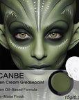 UCANBE Jungle Green Face Body Paint Makeup Foundation, Non-Toxic Cream Greasepaint, Face Painting Kit for for Kids & Adult Halloween Parties, Monster Witch Orcs Hulk Camo Hunting SFX Cosplay Costumes