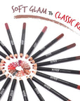 KISS New York Professional Slim Lip Pencil, Creamy Soft Lip Liner, Smooth Long-Lasting Rich Lip Color, Natural Lip Makeup, Water-Resistant Lip Crayon (Soft Brown)