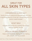 Dionis - Goat Milk Skincare Scented Hand Cream, Travel Size Self Care Moisturizing Lotion For Women, Vitamins & Minerals Hydrate Dry Skin - Cruelty Free, Cedarwood & Sea Salt, 1oz Set of 6