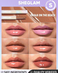 SHEGLAM PoutPerfect Moisturizing Solid Lip Gloss Non Sticky Lipstick with Coconut Oil - Walk on the Beach