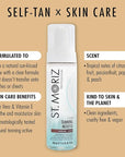 St Moriz Professional Clear Tanning Mousse with Aloe Vera & Vitamin E, Fast Drying Vegan Fake Tan, Medium to Dark (200ml)