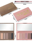 2PCS 6 Colors Mini Naked Eyeshadow Palette Makeup with Brush Set Neutral Nude Eye Shadow Pink & Brown Matte Shimmer Make Up Pallet with Mirror Highly Pigmented Travel Size Gift Kit