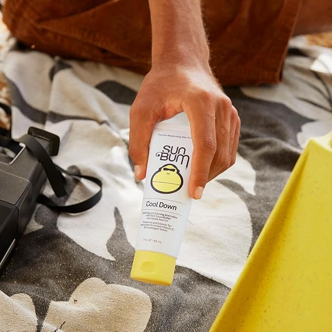 Sun Bum Cool Down Aloe Vera Lotion - Vegan After Sun Care with Cocoa Butter to Soothe and Hydrate Sunburn - Travel Size - 3 oz