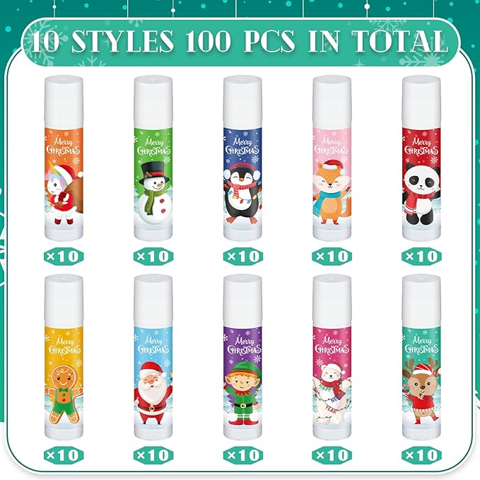 100 Pack Christmas Party Gifts Bulk