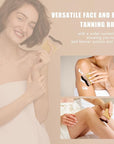 3 in 1 Self Tanning Mitt Self Tanner Brush for Body Kabuki Brush for Self Tanner Mitt Self Tanning Brushes for Self Tan Brushes Tanning Glove Self Tanner Back Applicator Back Tanning Applicator