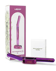 The Leaf Dermaplaner Kit, Fig - Plastic-Free Facial Razor and Exfoliating Tool Set; Includes 1x Dermaplaner, 1x Stand, 10x Refills
