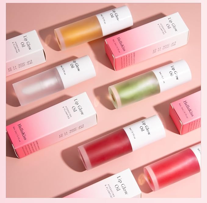 2 Pack Plumping Lip Oil,No-Sticky Lip Nourishing