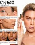 Oulac Concealer Full Coverage, Concealer Stick for Dark W6 Honey 8ml