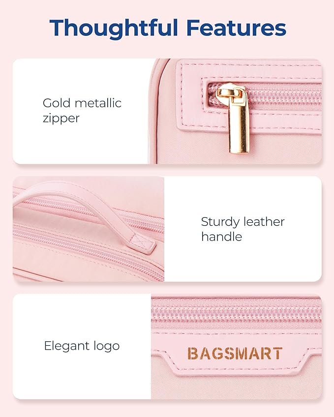 Bagsmart travel makeup bag large