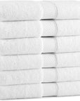 Aston & Arden Egyptian Hand Towels - Pack of 6 - Oversized Ultra Soft Thick & Absorbent, 100% Ringspun Egyptian Cotton Bathroom Towel for Spa, Hotel, 600 GSM, 16 x 30 in, White