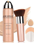 Air Brush Makeup Foundation,Flawless Airbrush Foundation for Older Women,Teenagers,Middle-aged and Mature Skin,Lightweight Moisturizing,Buildable Coverage for Smooth Radiant Skin (02 Beige)