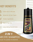 Fvquhvo Red Hair Dye Shampoo, Hair Color Shampoo for Women Men, Long Lasting Red Hair Dye, Covers Gray Hair in Minutes, Dark Burgundy Hair Dye, Champu Para Canas, Easy to Use, 16.90 Fl Oz