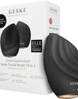GESKE SmartAppGuided™ Sonic Facial Brush 5 in 1 | Vibrating Electric Facial Cleansing Brush | Soft Silicone Brush | Professional Facial Cleanser | Skin Cleanser & Exfoliator | Face Massager