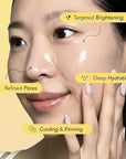 Saturday Skin Yuzu Vitamin C Hydrogel Mask, Cool Soothing Texture, Deep Hydration,Daily & Overnight Mask Suitable for All Skin Types, Korean Skincare, 4EA