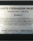 Matte Black, Silver Grey, Light Brown and Off White Vegan Eyeshadow Mini Palette; Talc, Paraben & Cruelty Free